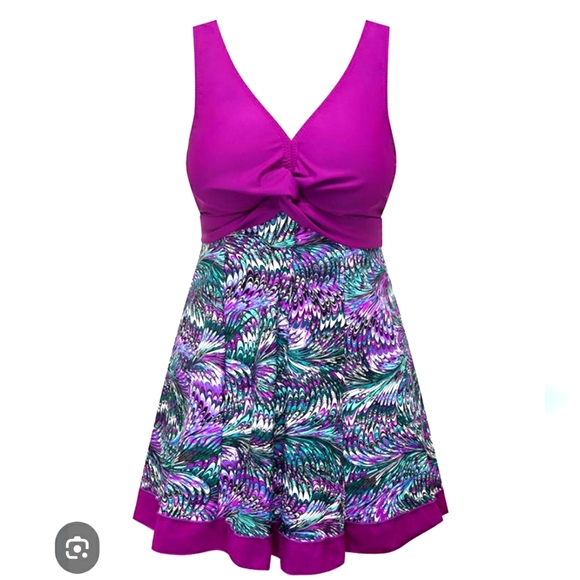 wantdo Other - Size Medium new Purple swimdress swimsuit swim dress one piece